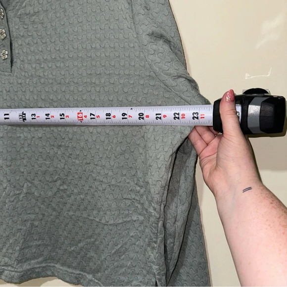 Women’s Image By Sears Vintage 90’s Long Sleeve  Top with Flower Buttons Size 20 - Picture 12 of 16